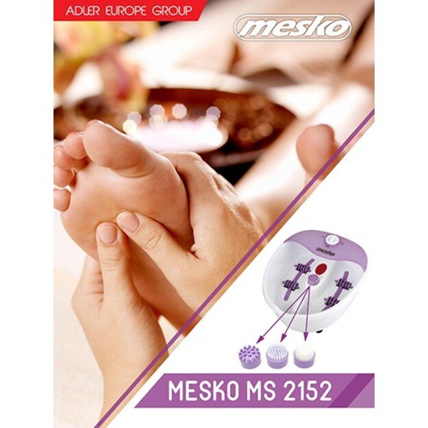 Mesko | Foot massager | MS 2152 | Number of accessories included 3 | White/Purple