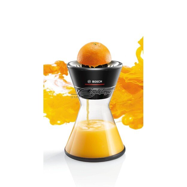 Juicer for citrus fruit BOSCH MCP72GPB (40W, 1l, black color, transparent color)