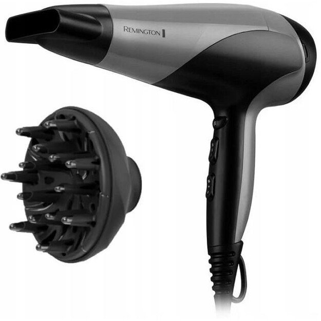 Hair Dryer | D3190S | 2200 W | Number of temperature settings 3 | Ionic function | Diffuser nozzle | Grey/Black