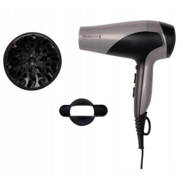 Hair Dryer | D3190S | 2200 W | Number of temperature settings 3 | Ionic function | Diffuser nozzle | Grey/Black