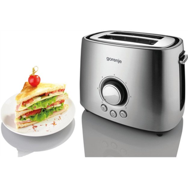Gorenje | Toaster | T1000E | Power 1000 W | Number of slots 2 | Housing material Metal | Stainless Steel 2