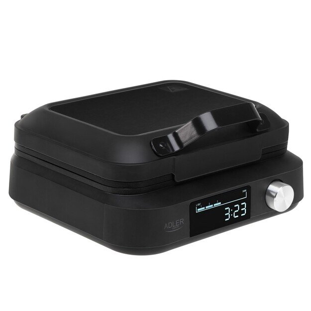 Adler Waffle Maker with LED Display | AD 3087 | 2200 W | Number of pastry 2 | Belgium | Black 3