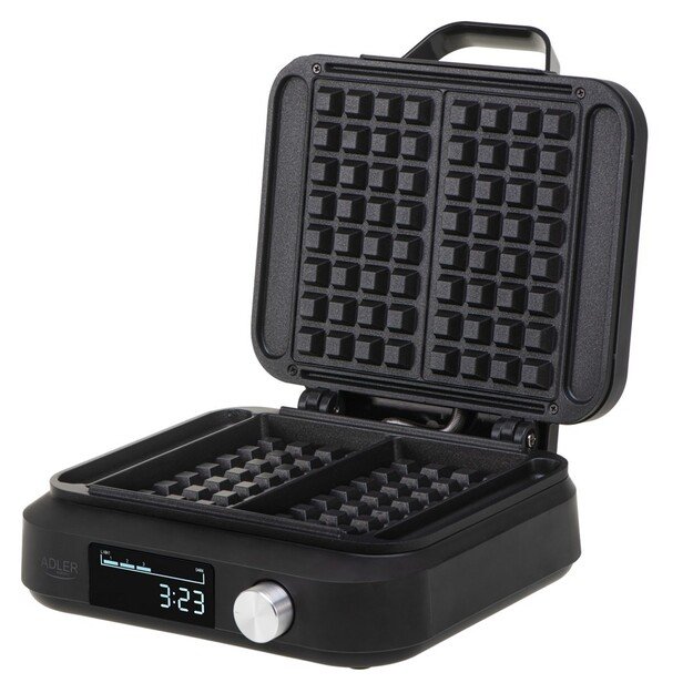 Adler Waffle Maker with LED Display | AD 3087 | 2200 W | Number of pastry 2 | Belgium | Black 6