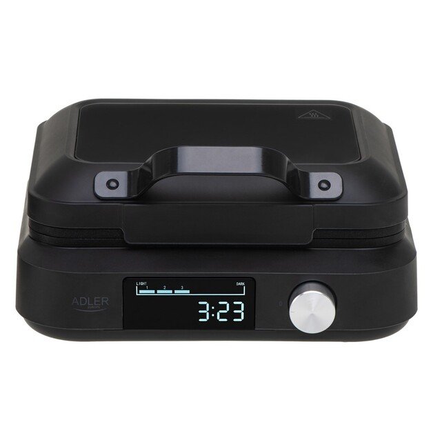 Adler Waffle Maker with LED Display | AD 3087 | 2200 W | Number of pastry 2 | Belgium | Black 2