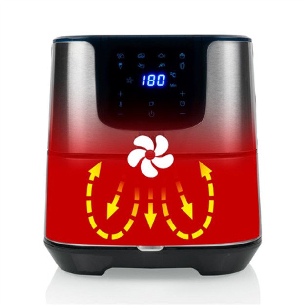 Princess | Digital Aerofryer Deluxe XXL | 182060 | Power 1700 W | Capacity 5.5 L | Black/Stainless Steel 1