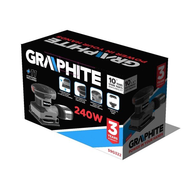 Orbital sander 240W, foot 110 x 100 mm 7