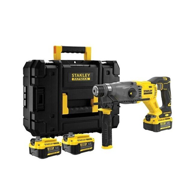 STANLEY MŁOTOWIERTARKA SDS+ 18V V20 2x4Ah KUFER 1
