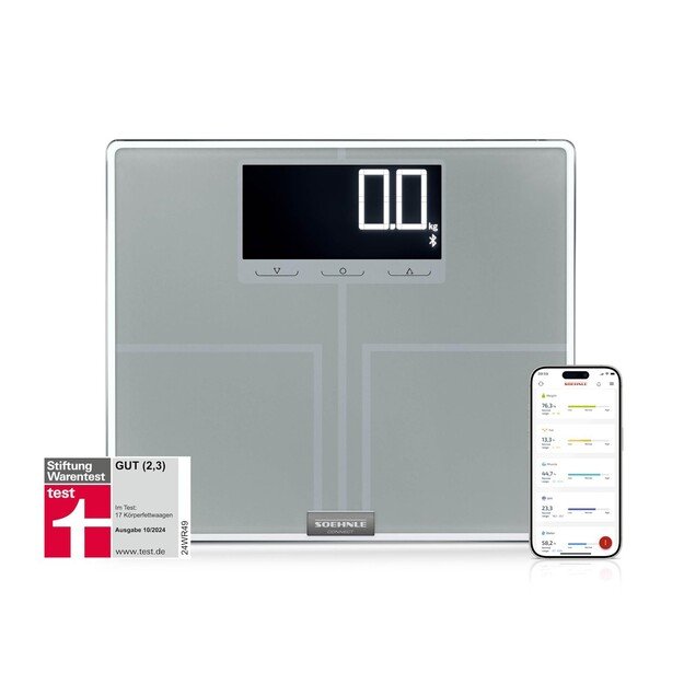 Soehnle Shape Sense Connect 200 Rectangle Silver Electronic personal scale 1
