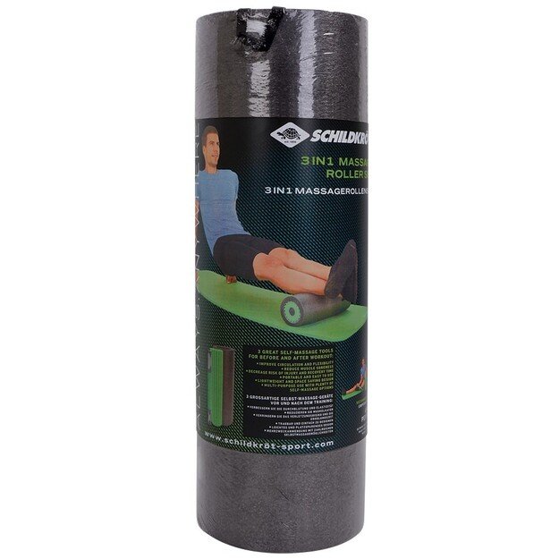 Schildkr&ouml;t Fitness 3 in 1 Massage Roller Set Black, Green Foam 1 pc(s) 960039