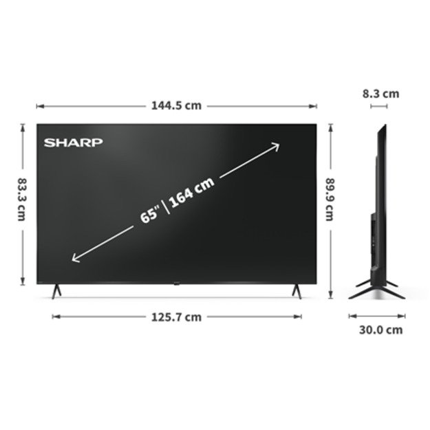 Sharp | 65HP5265E | 65 | Smart TV | Google TV | UHD | Black