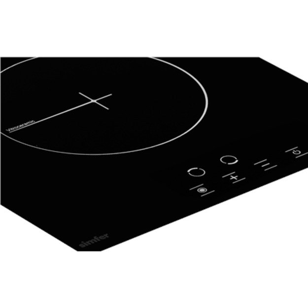 Simfer | Hob | H3.020.DEBSP | Vitroceramic | Number of burners/cooking zones 2 | Touch | Black