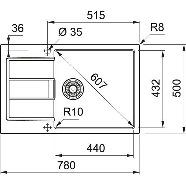 FRANKE S2D 611-78XL carbon 143.0590.228