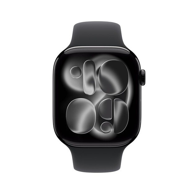 Apple Watch Series 11 GPS + Cellular 46mm Jet Black Aluminium Case with Black Sport Band - M/L 2