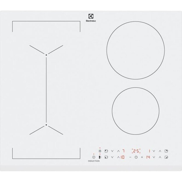 59 cm pločio montuojama indukcinė kaitlentė Electrolux LIV63431BW, balta