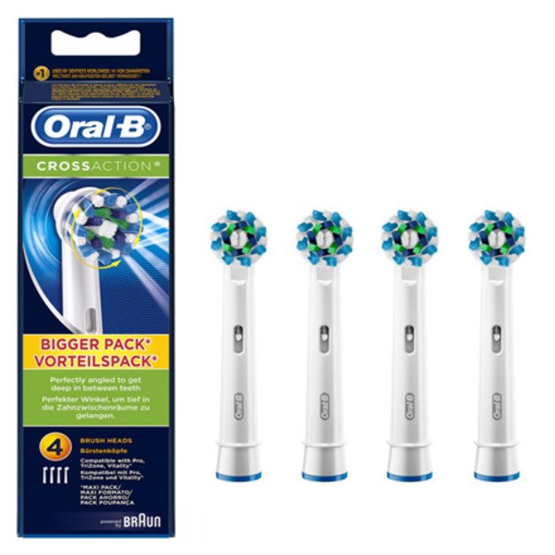 Oral-B | Toothbrush Heads | Cross Action Pro | Heads | For adults | Number of brush heads included 4 | Number of teeth brushing