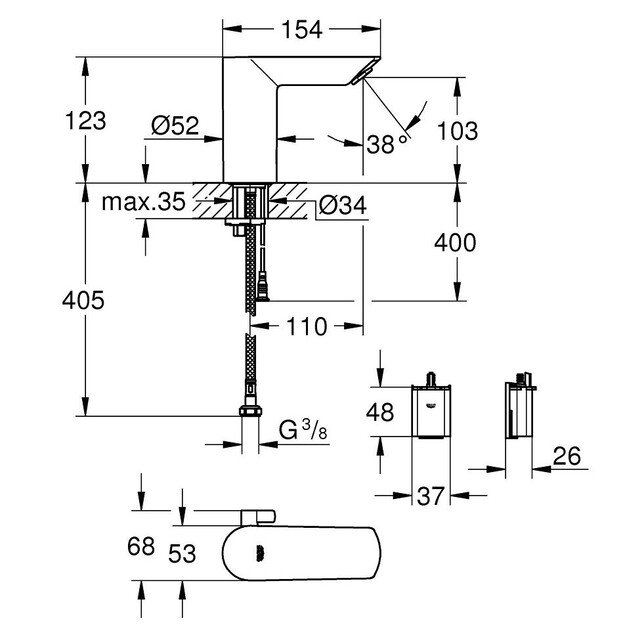 GROHE Bau Cosmopolitan E 36451000