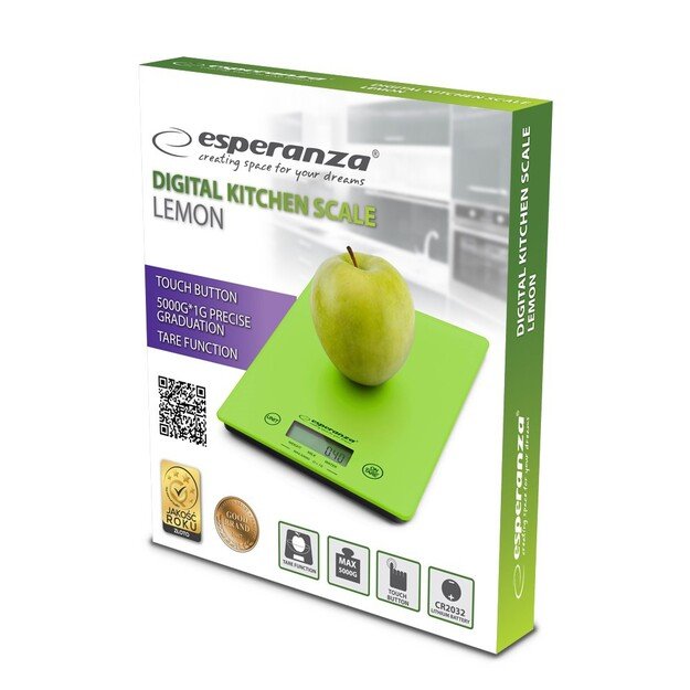 Weighing scale kitchen Esperanza Lemon EKS002G (yellow color) 1