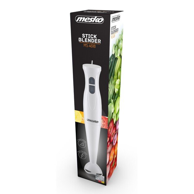 Mesko | Blender | MS 4619 | Hand Blender | 300 W | Number of speeds 2 | White