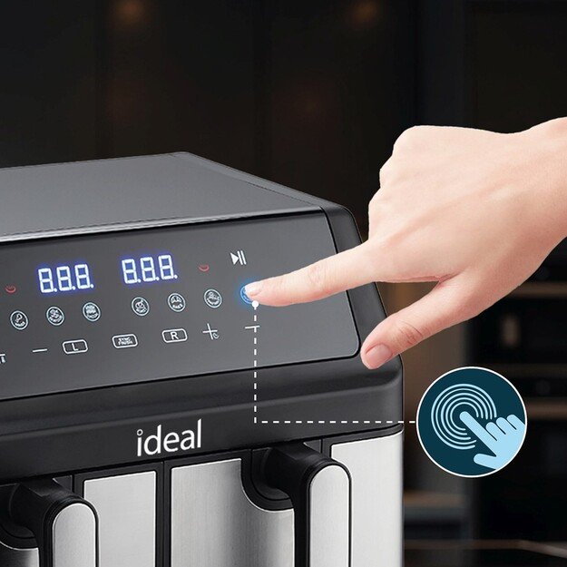 IDEAL Fat-free fryer, double horizontal 9L, 8 functions - including food drying 5