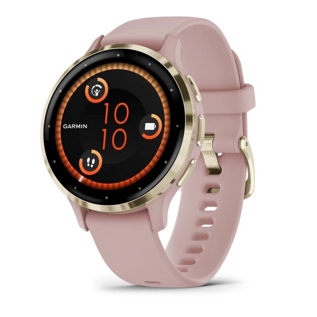 Garmin Venu 3S 3.05 cm (1.2 ) AMOLED 41 mm Digital 390 x 390 pixels Touchscreen Gold, Rose Wi-Fi GPS (satellite)
