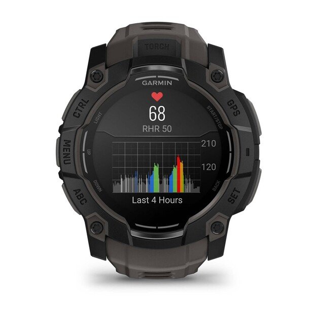 Garmin Instinct 3 AMOLED 3.3 cm (1.3 ) 50 mm Digital 416 x 416 pixels Touchscreen Black GPS (satellite)