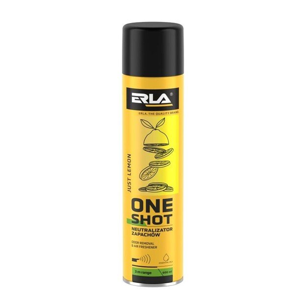 ERLA ONE SHOT 600ML BULK PAKUOTĖ 12 vnt. TIK CITRINŲ KVAPAS NEUTRALIZATORIAUS