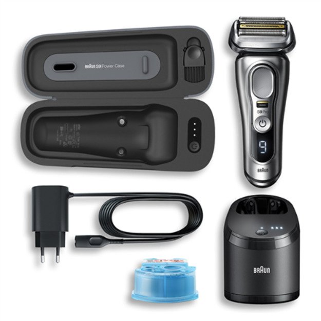 Braun Series 9 Pro 9477CC men s shaver Foil shaver Trimmer Black, Silver