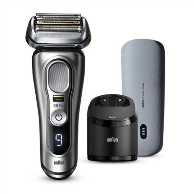 Braun Series 9 Pro 9477CC men s shaver Foil shaver Trimmer Black, Silver