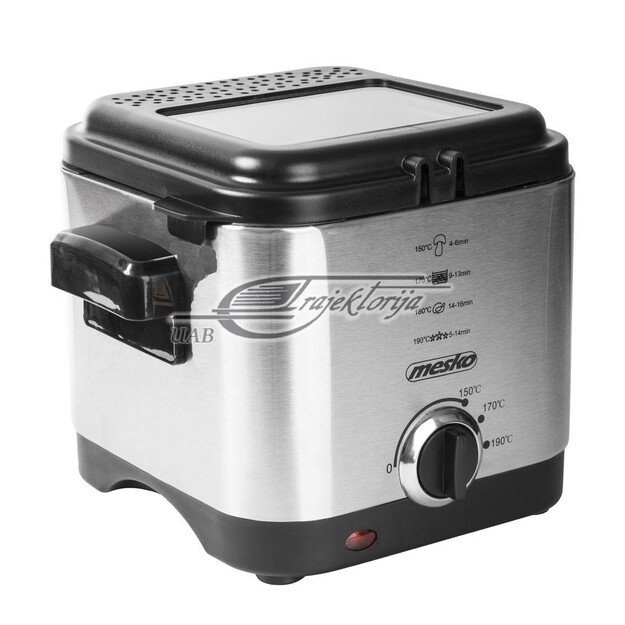 Mesko | Deep Fryer | MS 4910 | Power 900 W | Capacity 1.5 L | Silver