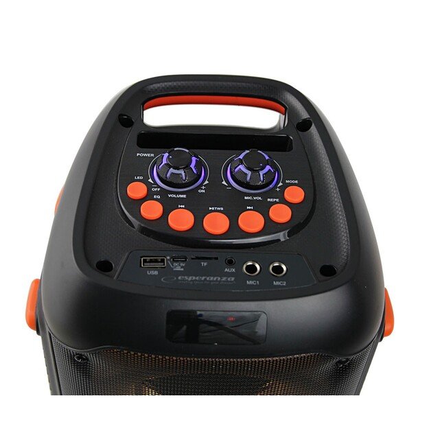 Esperanza EP156 BT FM LED RGB KARAOKE Speaker Black 20W 8