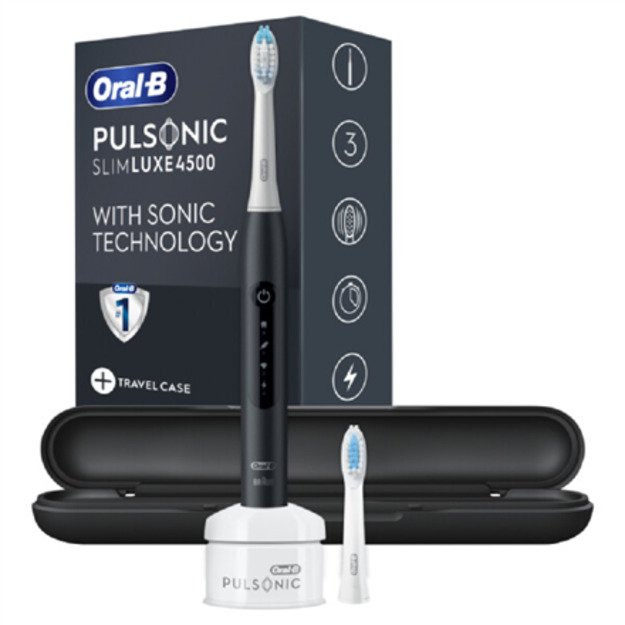 Oral-B Toothbrush | Pulsonic Slim Luxe 4500 | Rechargeable | For adults | Number of brush heads included 2 | Number of teeth bru