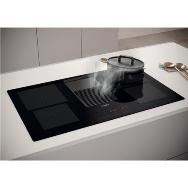 Whirlpool Black | Electronic | A | 4 | WVH 92 K/1 | Induction hob with built-in hood