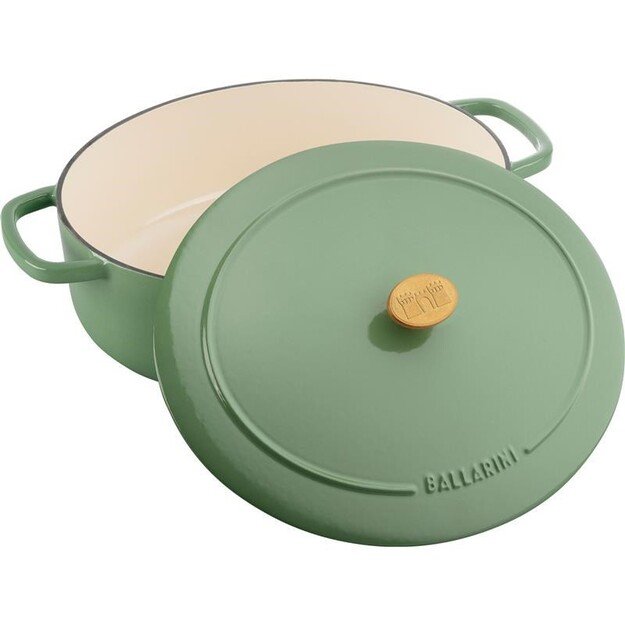 BALLARINI BELLAMONTE OVAL CAST IRON POT 75003-574-0 - 5.5 LTR GREEN