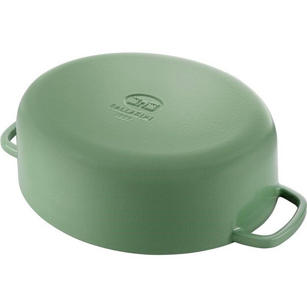 BALLARINI BELLAMONTE OVAL CAST IRON POT 75003-574-0 - 5.5 LTR GREEN