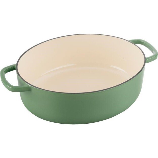 BALLARINI BELLAMONTE OVAL CAST IRON POT 75003-574-0 - 5.5 LTR GREEN