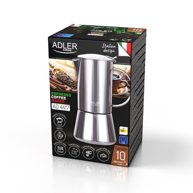 Adler | Espresso Coffee Maker | AD 4417 | Stainless Steel