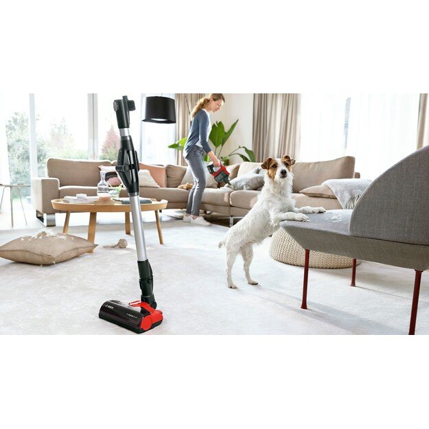 Bosch BCS711PET stick vacuum/electric broom Battery Dry Bagless 0.3 L Black, Red 3 Ah