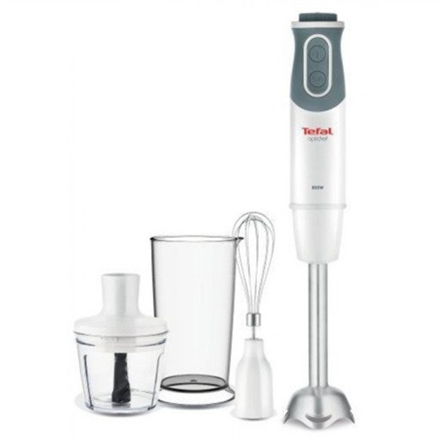 TEFAL | Blender | Optichef 3-in-1 HB643138 | Hand Blender | 800 W | Number of speeds 20 | Turbo mode | Chopper | White