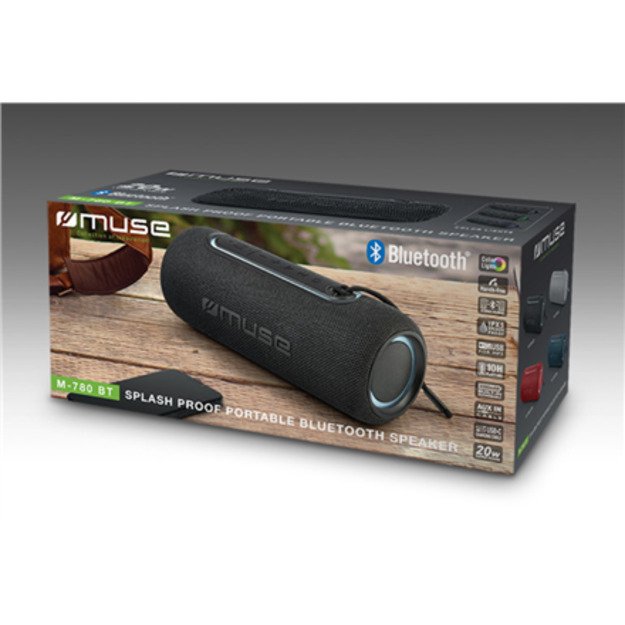 Muse | M-780 BT | Speaker Splash Proof | Waterproof | Bluetooth | Black | Portable | Wireless connection