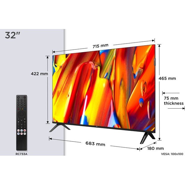 TCL 32V5C TV 81.3 cm (32 ) Full HD Smart TV Wi-Fi Black 1
