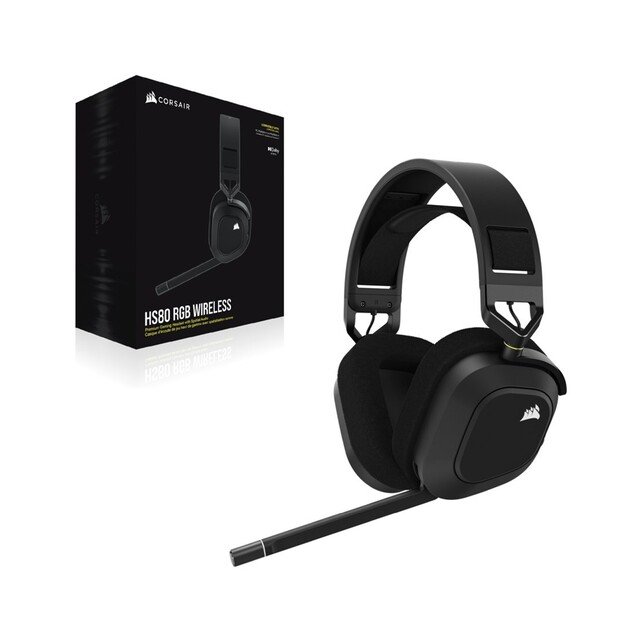 Corsair HS80 RGB Headset Wireless Head-band Gaming Black