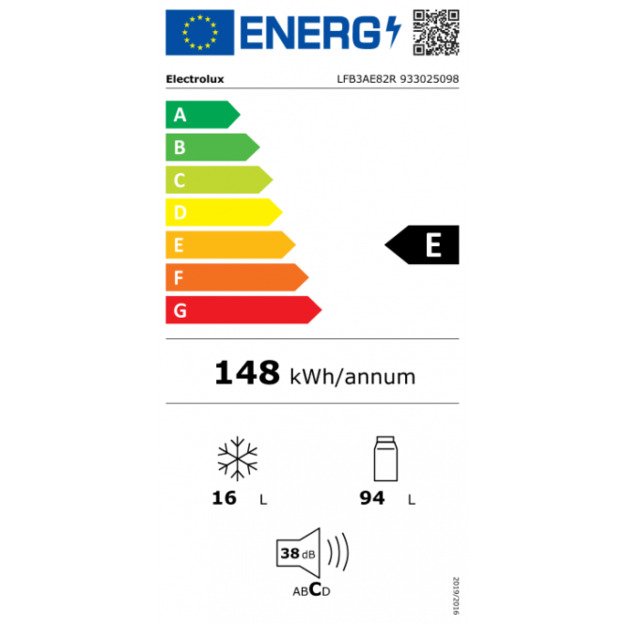 Šaldytuvas ELECTROLUX LFB3AE82R