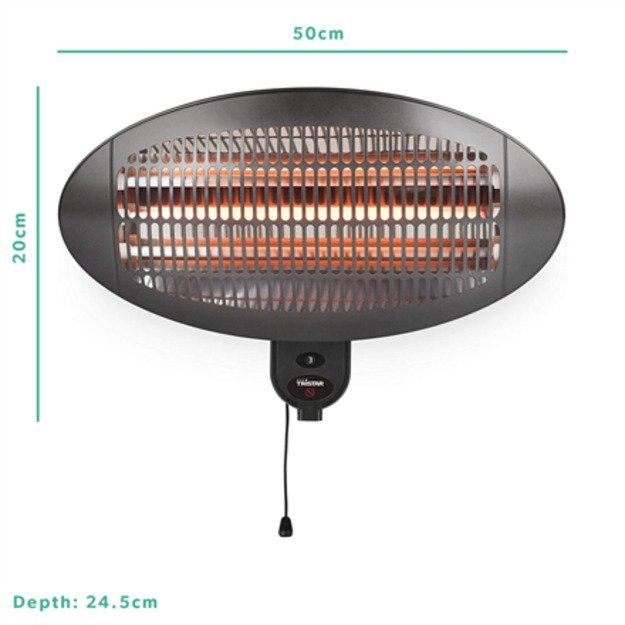 Tristar | Heater | KA-5286 | Patio heater | 2000 W | Number of power levels 3 | Suitable for rooms up to 20 m² | Black | IPX4