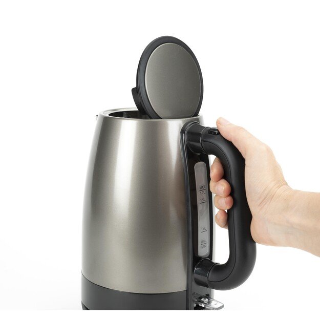 Black & Decker BXKE2201E electric kettle 1.7 L 2200 W Black, Stainless steel