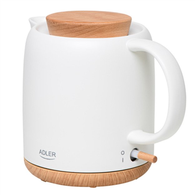 Adler Electric Kettle | AD 1304 | Electric | 1200 W | 1 L | Ceramic | 360° rotational base | White