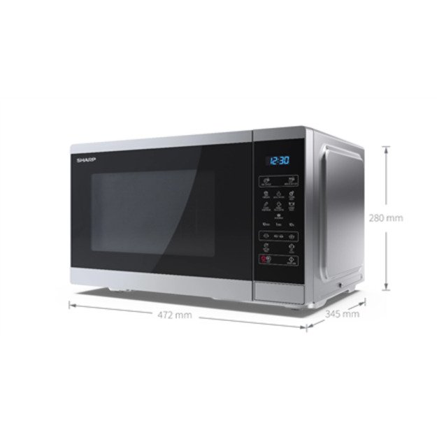 Sharp | Microwave Oven | YC-MS252AE-S | Free standing | 25 L | 900 W | Silver