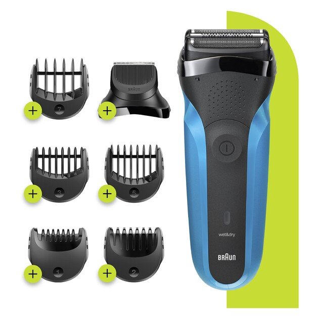 Braun | Shaver with Trimmer | Shave&Style 310BT | Cordless | Wet & Dry | Number of length steps 5 | Black/Blue