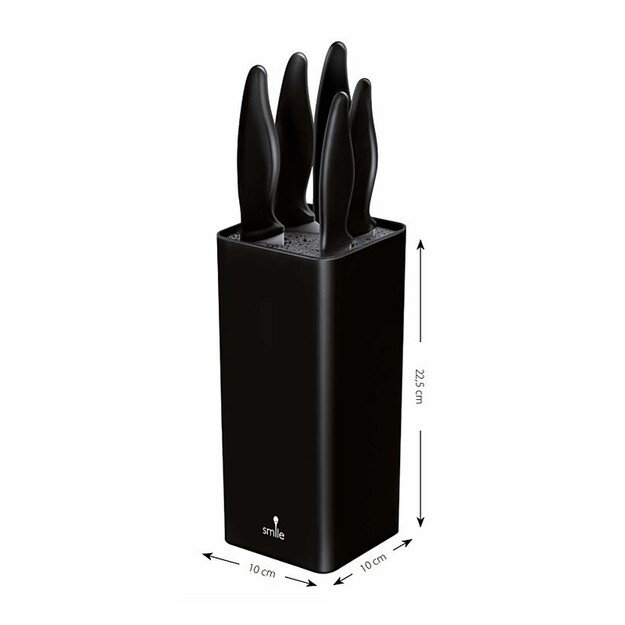 Smile Smile SNS-6 6-piece black knife block set | Smile