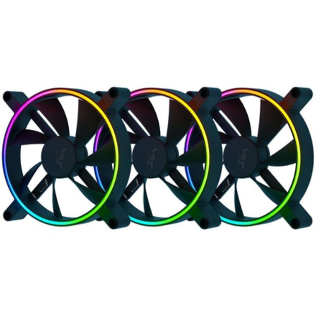 Razer | Kunai Chroma RGB 140mm LED | PWM Performance Fan - 3 Pack | Hydraulic​