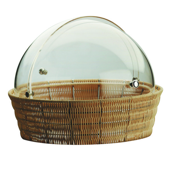 Basket with cover  rattan, SAN